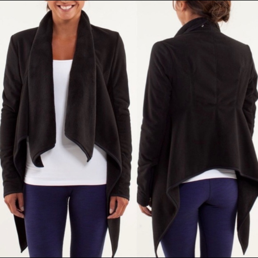 Lulu🍋 cozy Presence of Mind wrap velvety Sherpa fleece sweater cardigan